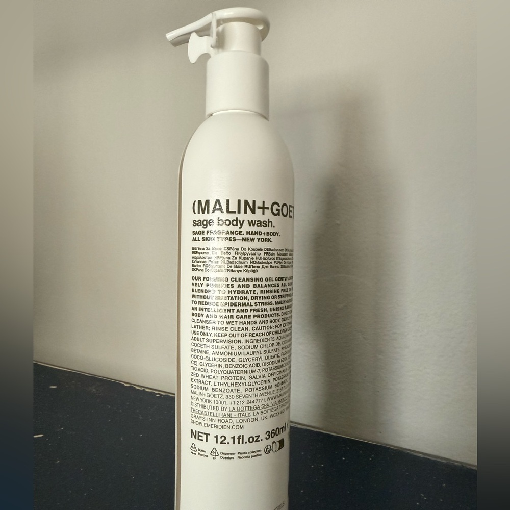 Brand New Malin + Goetz sage body wash (12.1 fl. oz)